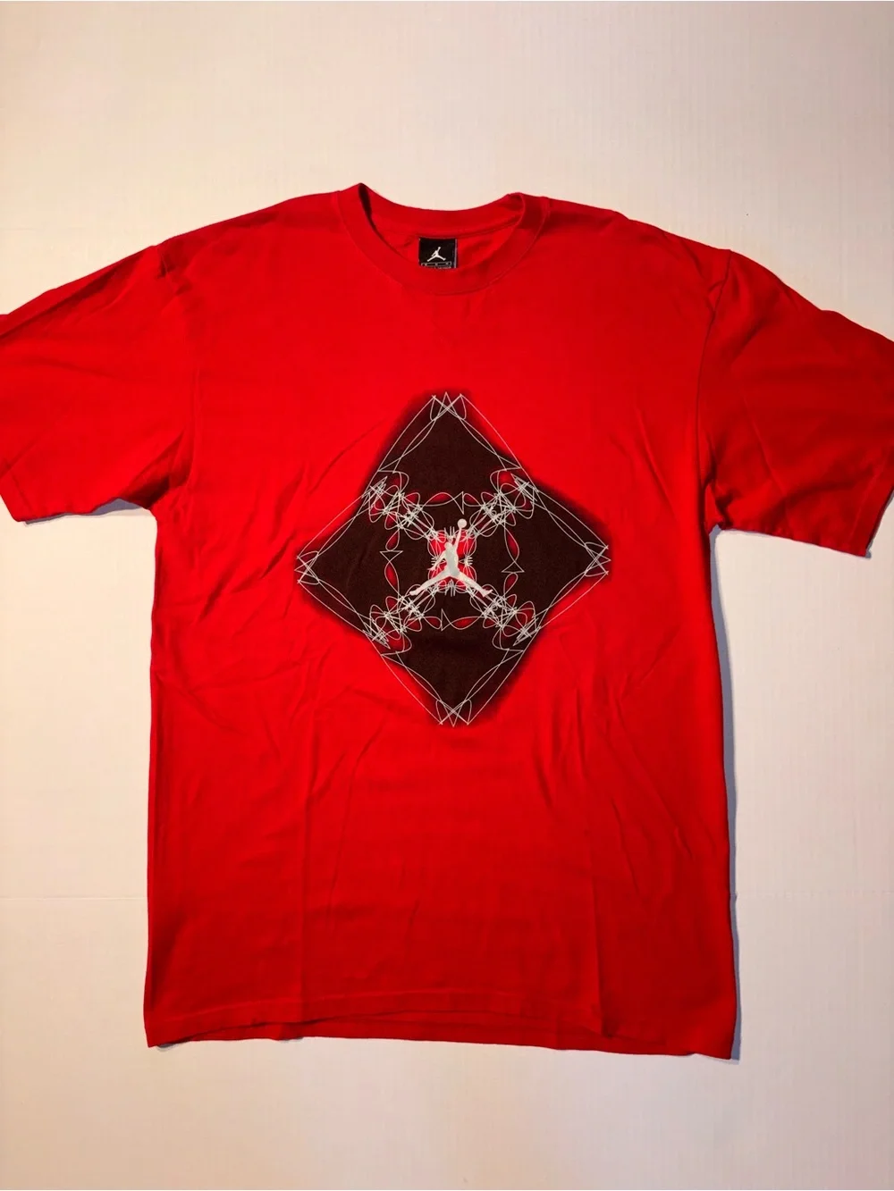 Vtg Nike Air Jordan Jumpman 2000’s Y2K Double Sided Red T-shirt Sz Medium